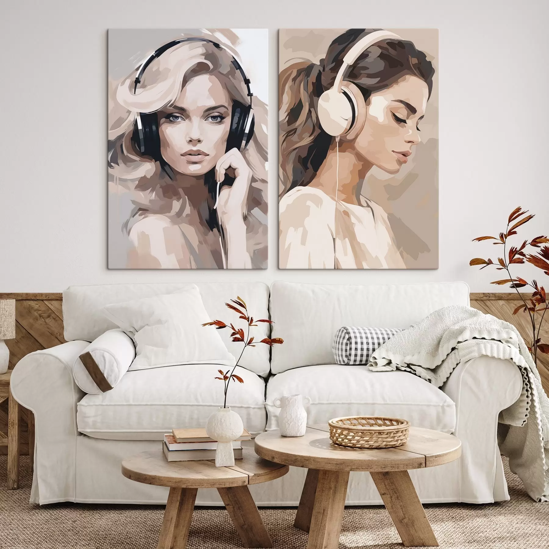 carta da parati Ritratto di una ragazza con le cuffie nr. m01192