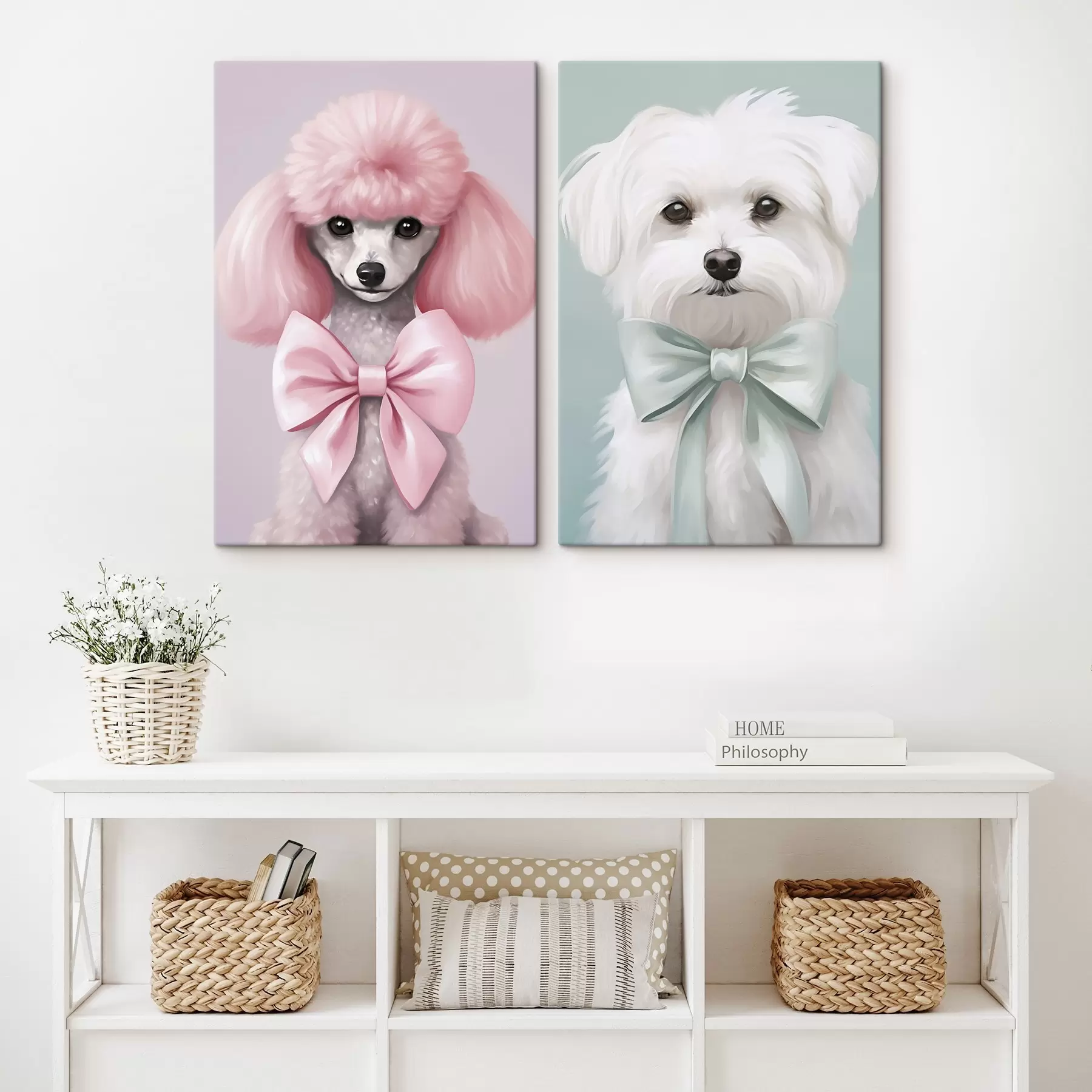 carta da parati Cane con un fiocco nr. m01193