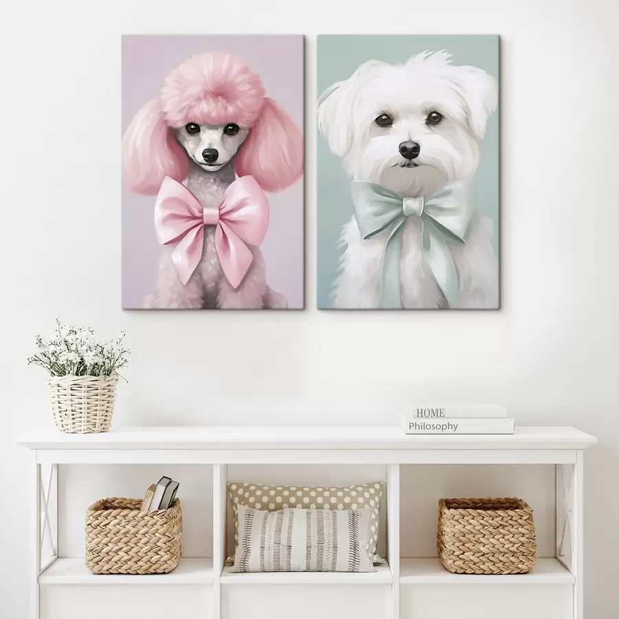 carta da parati Cane con un fiocco nr. m01193