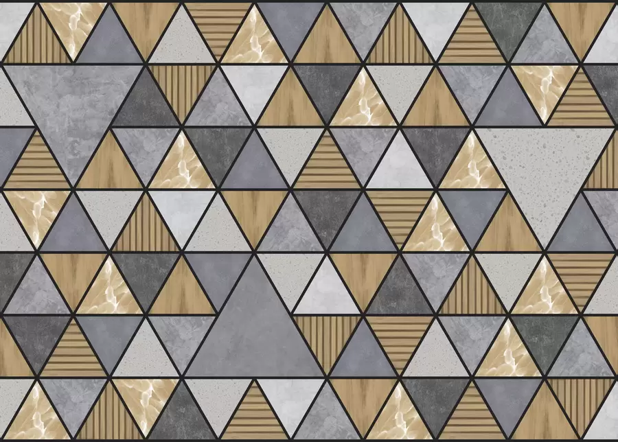 carta da parati Ornamento triangolare con colori neutri e caldi nr. w05096v1