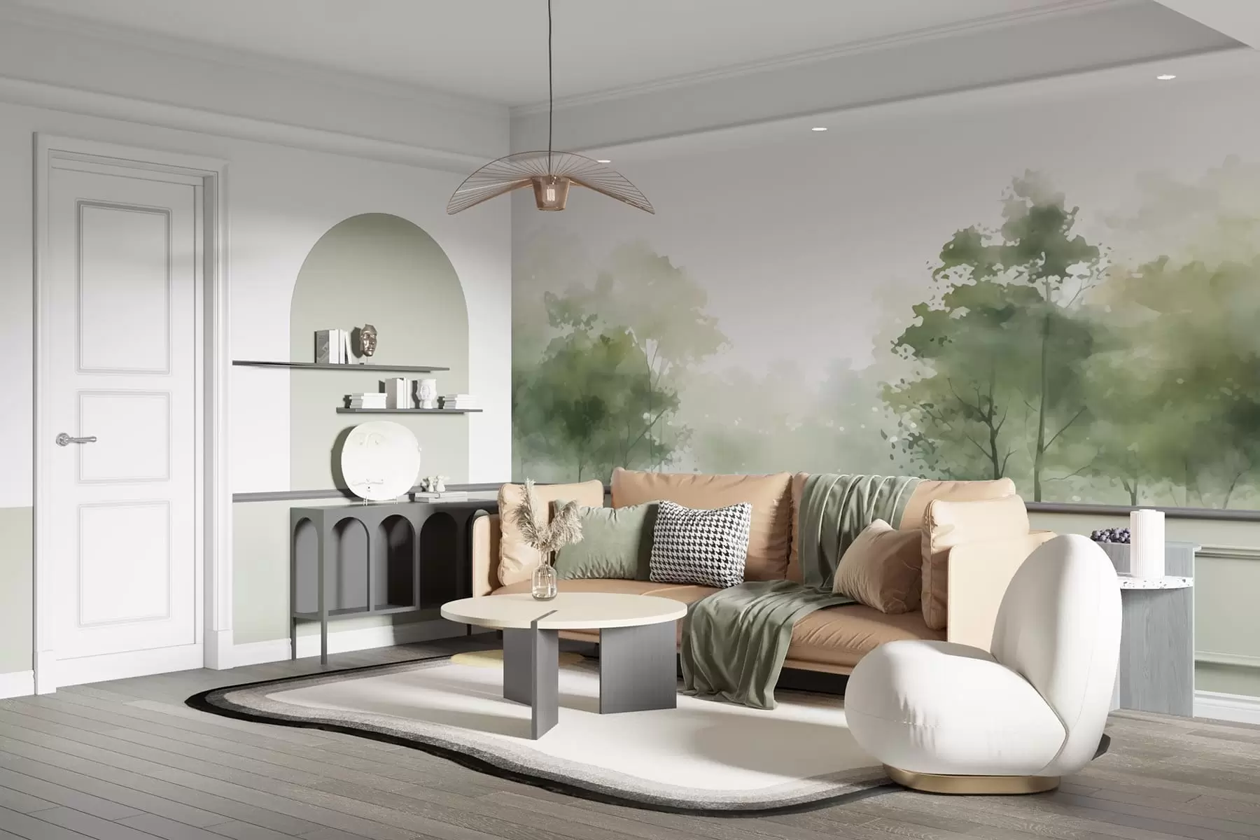 Carta da parati nature Alberi, paesaggio 