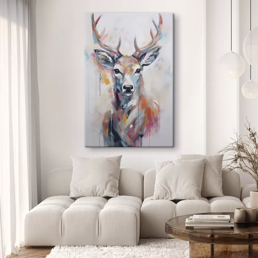 carta da parati Dipinto raffigurante un cervo nr. s47503