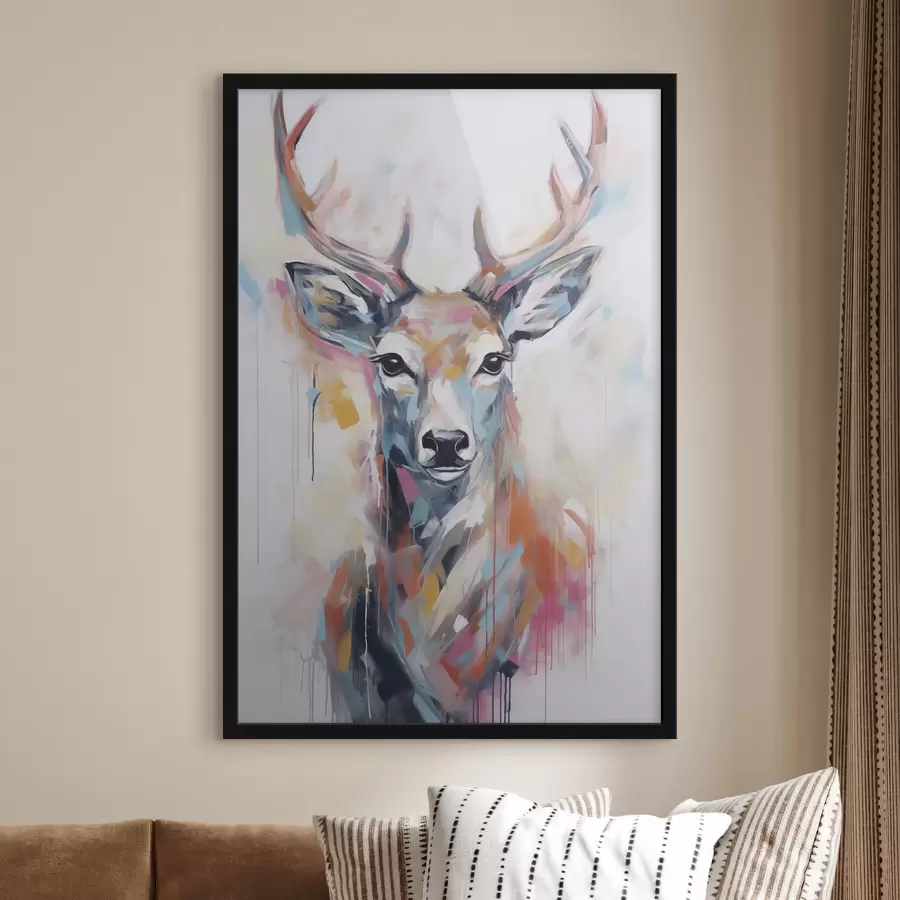 carta da parati Dipinto raffigurante un cervo nr. f47503