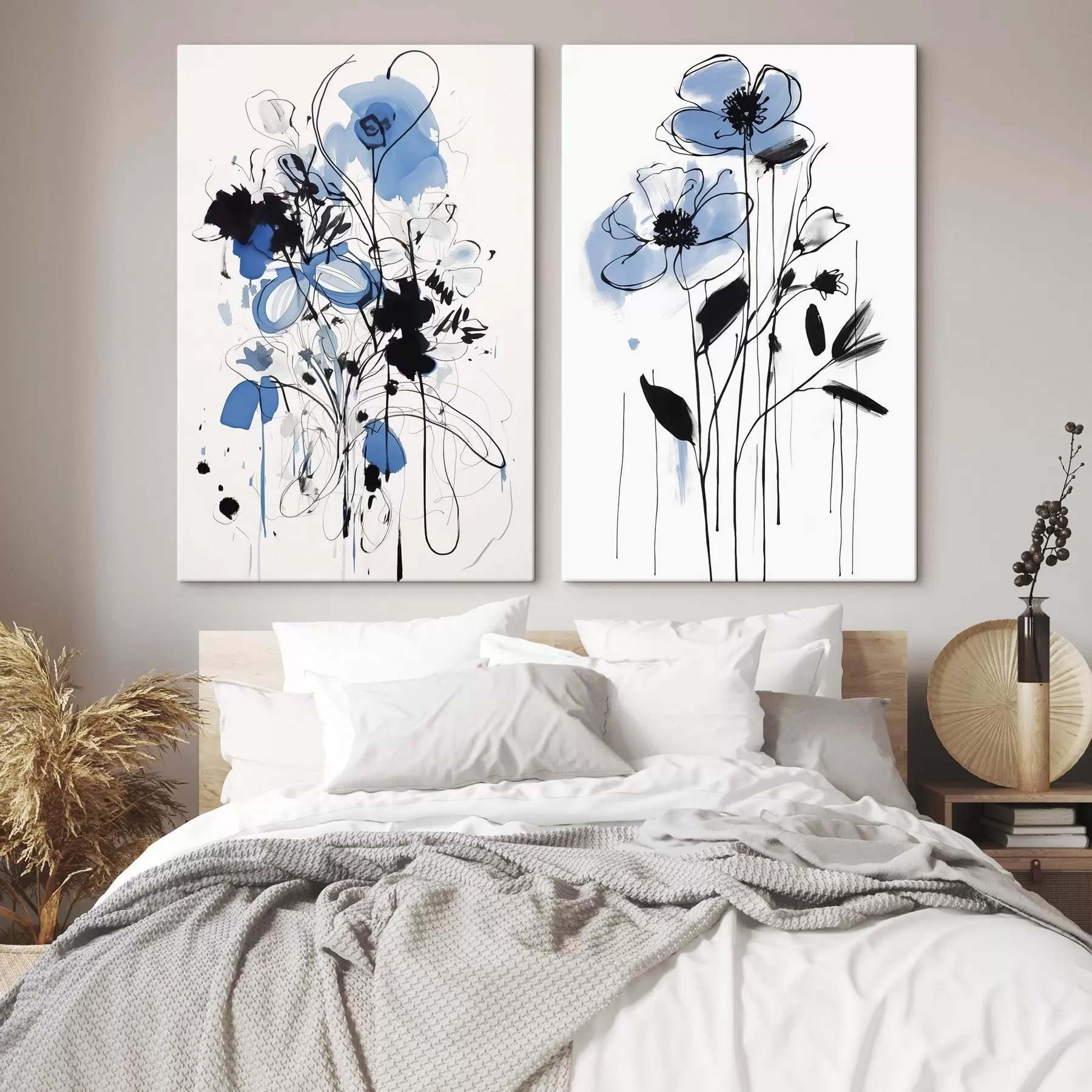 carta da parati Astrazione con macchie e fiori nr. m01222