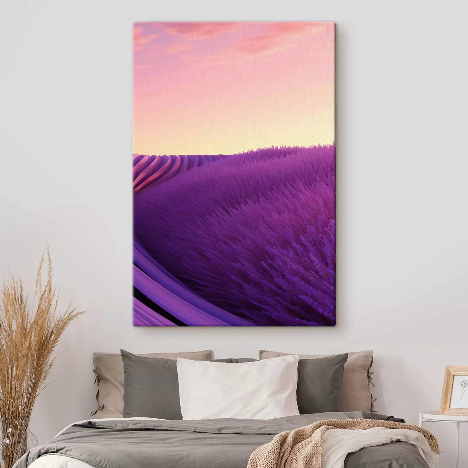 carta da parati Campo di lavanda al tramonto nr. s47111