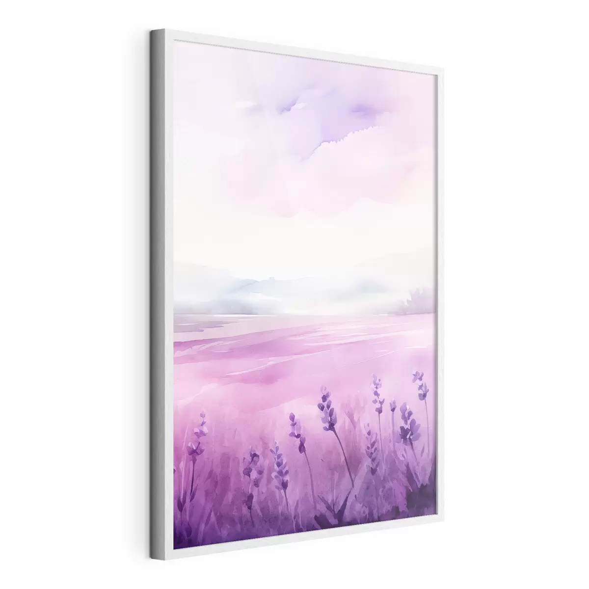 Poster Campo di lavanda, acquerello artificiale f47109