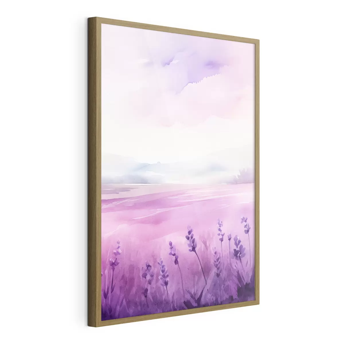 Poster Campo di lavanda, acquerello artificiale f47109