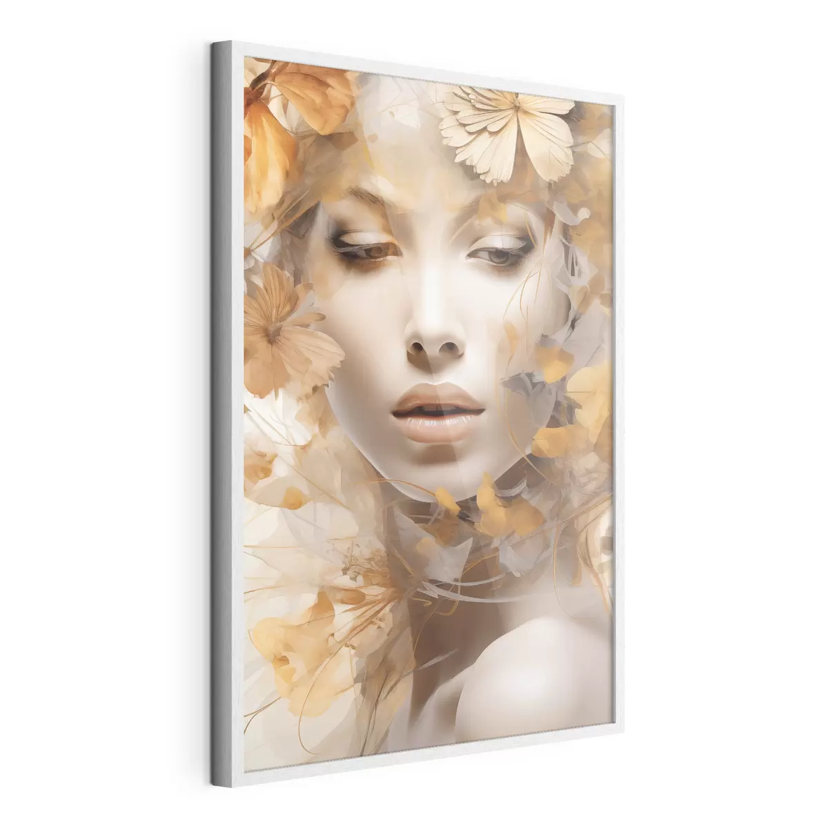 Poster Persone, ragazza e fiori, scultura imitazione f47112