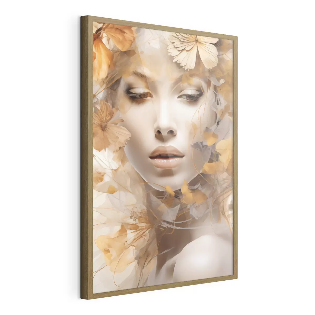 Poster Persone, ragazza e fiori, scultura imitazione f47112