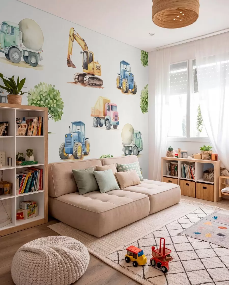 Carta da parati per Bambini Auto 