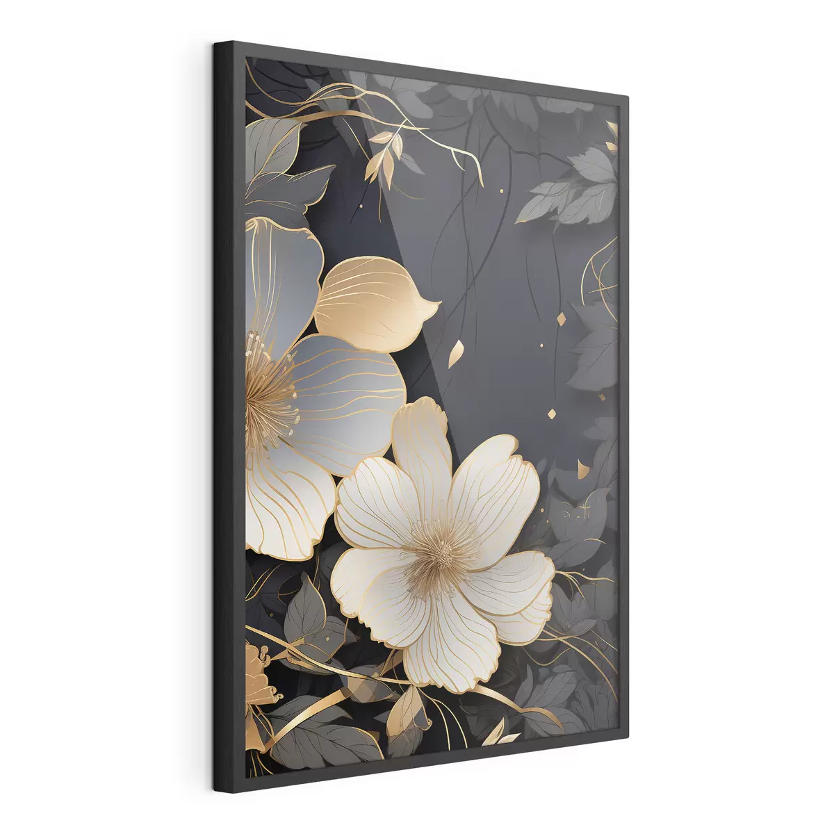 Poster Grandi fiori su sfondo scuro f46885