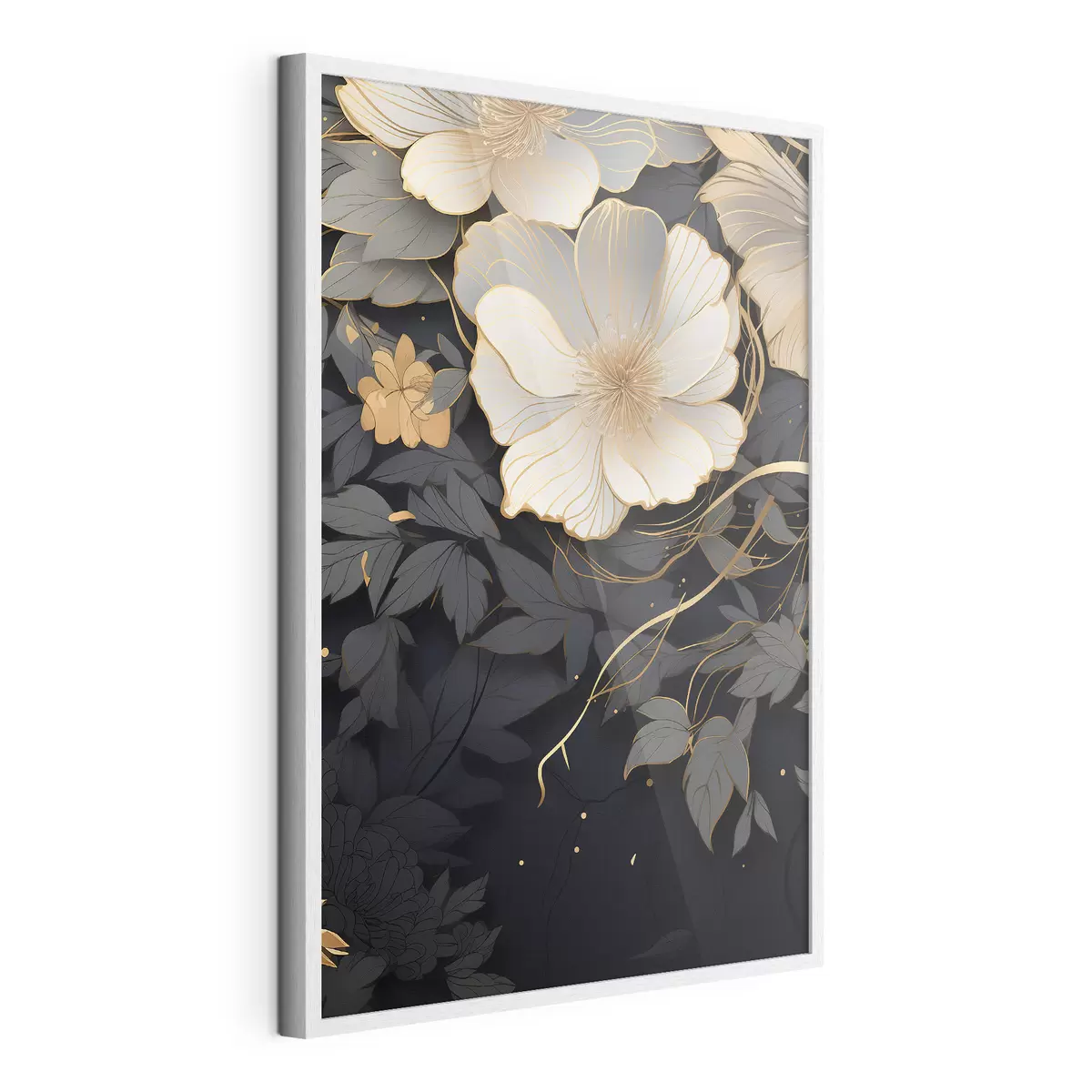 Poster Fiori astratti su sfondo scuro f46886