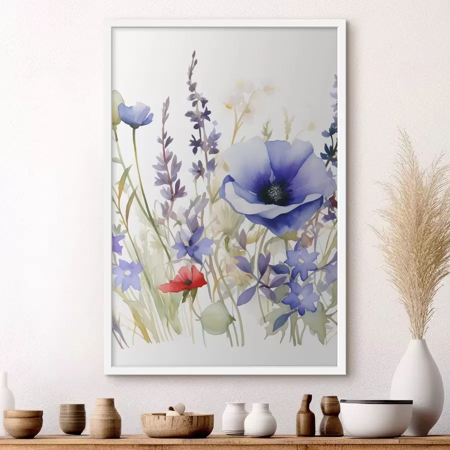 carta da parati Fiori di papavero e lavanda nr. f46887