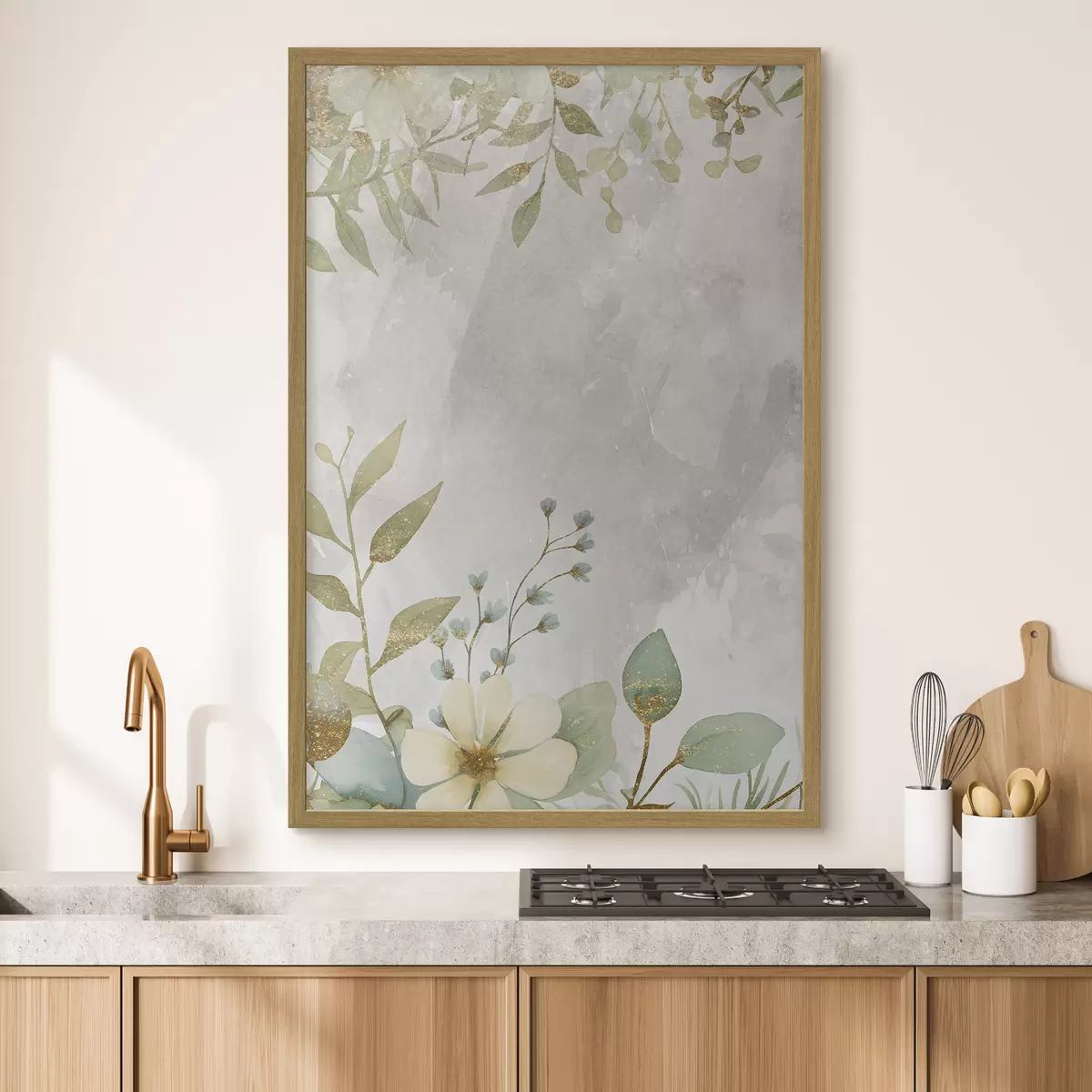 Poster Piante delicate su sfondo chiaro f46893