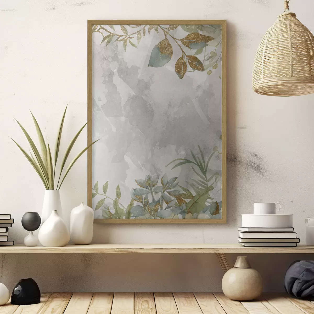 Poster Piante su sfondo chiaro f46894