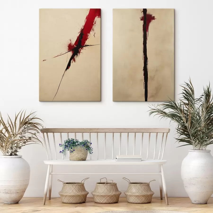 carta da parati Astrazione rossa nr. m01215