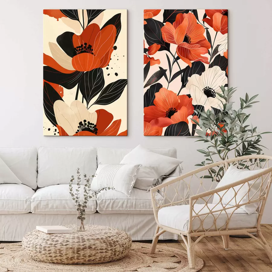 carta da parati Composizione floreale dai toni caldi nr. m01228