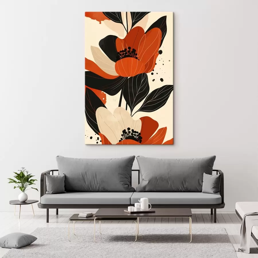 carta da parati Grandi fiori colorati nr. s47468