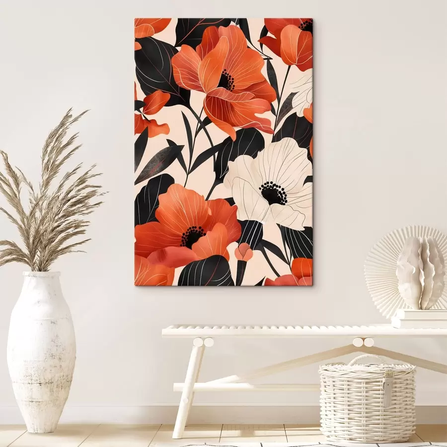 carta da parati Grandi fiori colorati nr. s47469