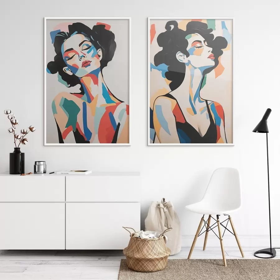 carta da parati Ritratti astratti di donne nr. d00543