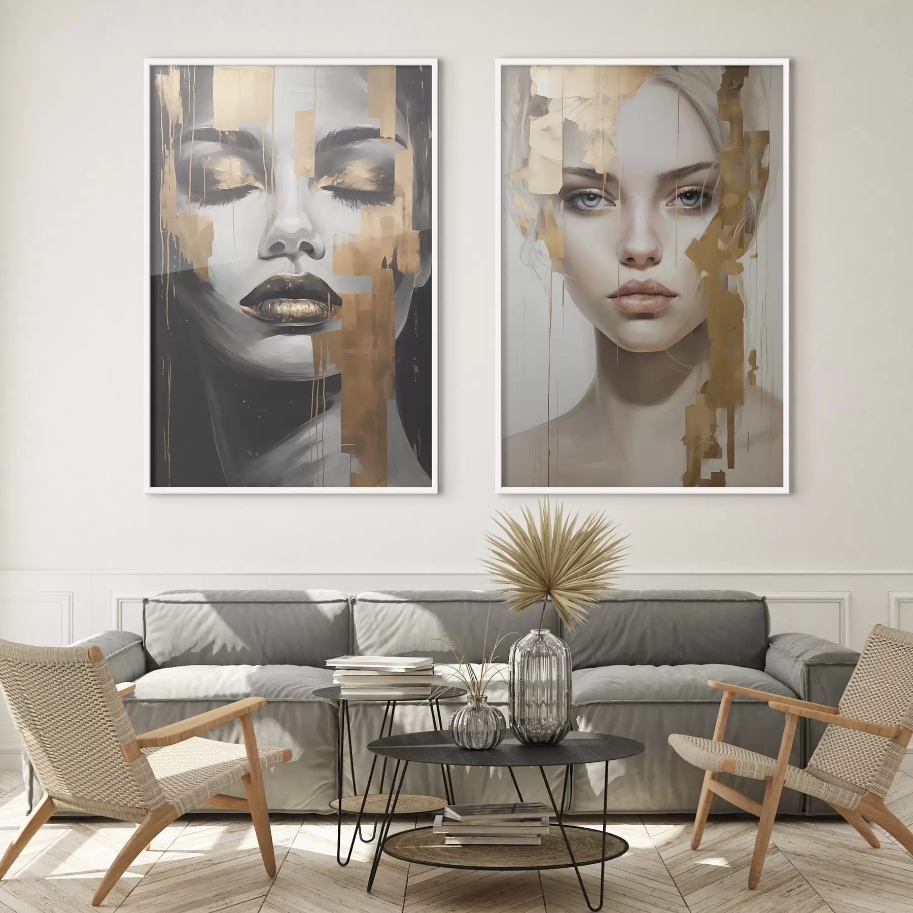 carta da parati Ritratto femminile in bianco e nero nr. d00544