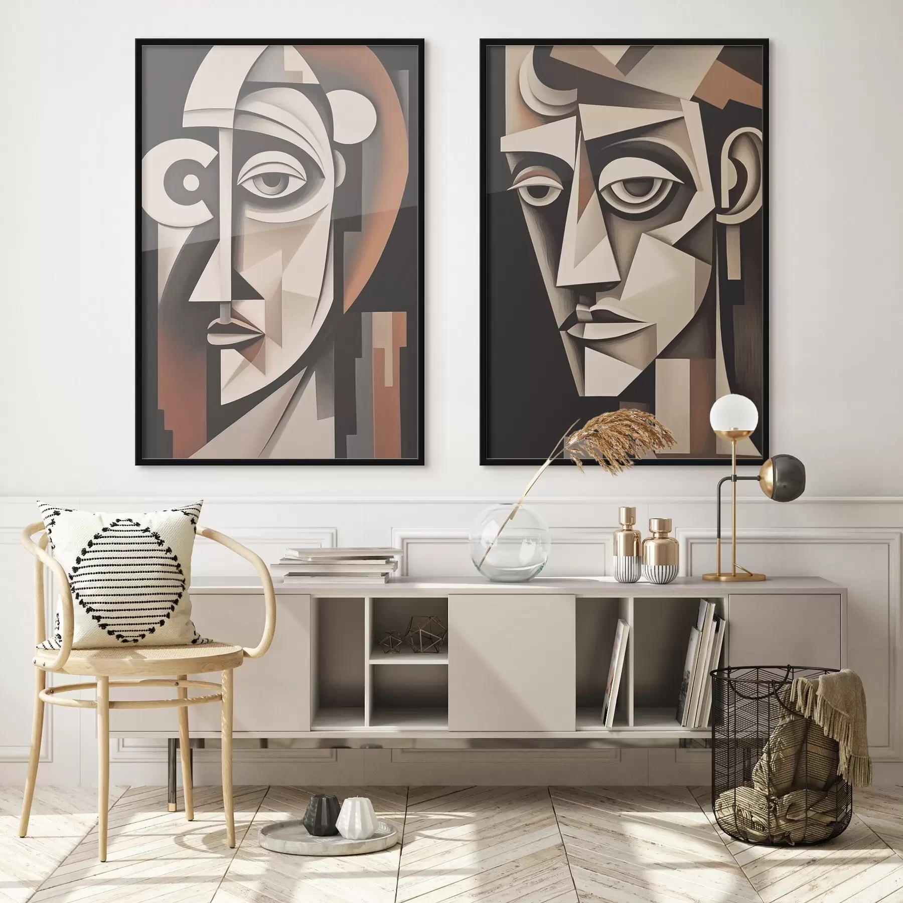 carta da parati Ritratti astratti in stile cubista nr. d00550