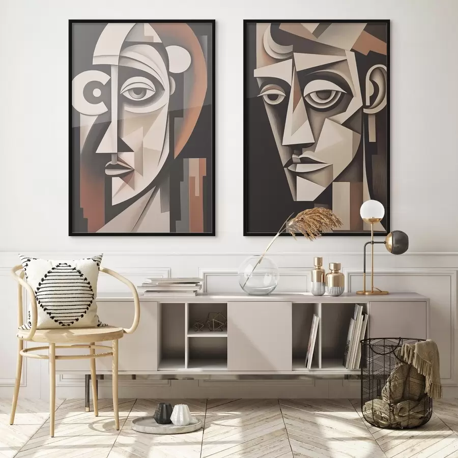 carta da parati Ritratti astratti in stile cubista nr. d00550