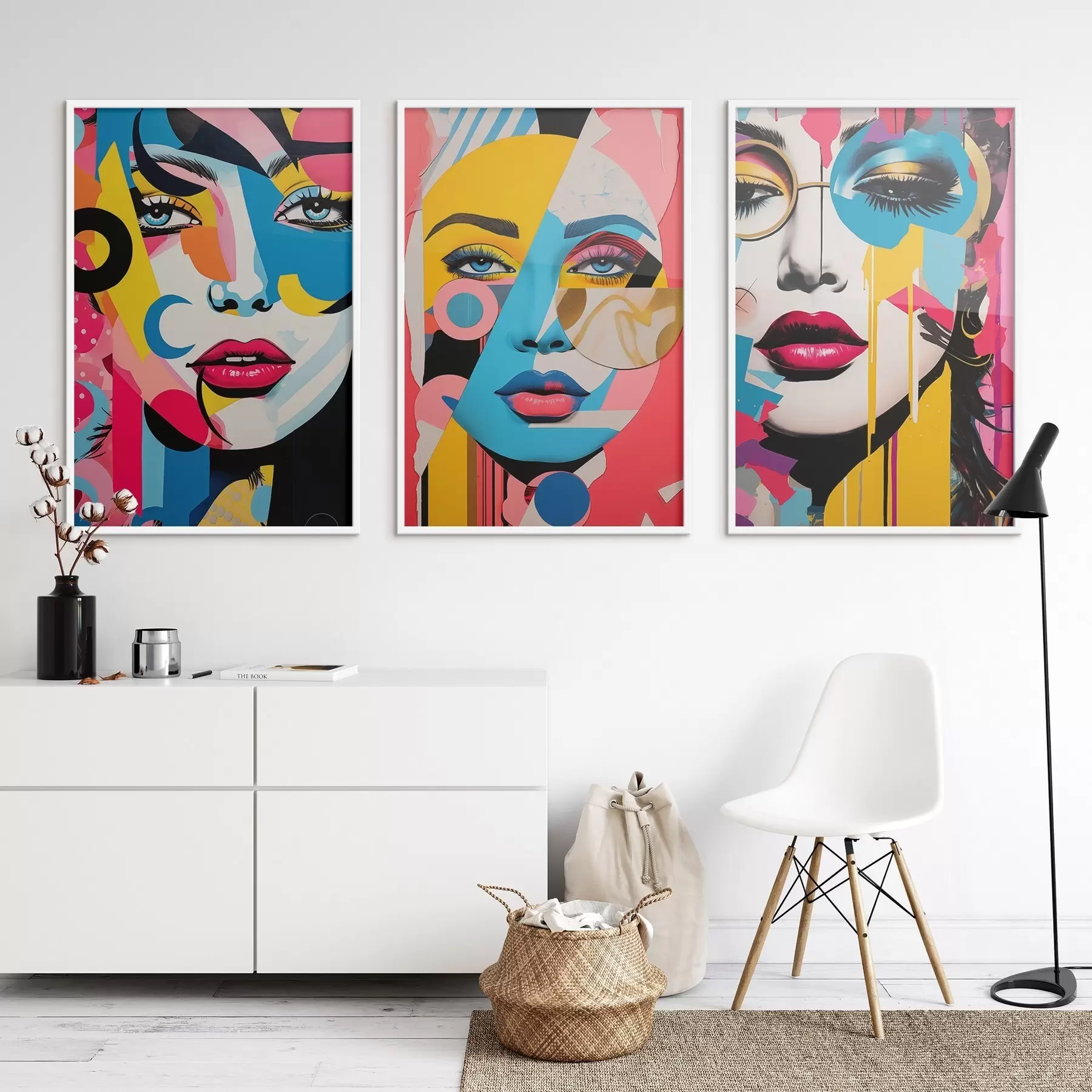 carta da parati Astrazione di volti colorati nr. d00557