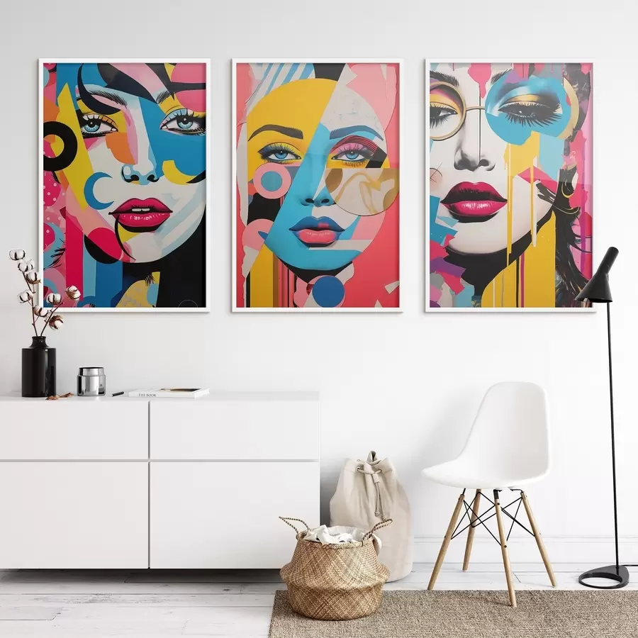 carta da parati Astrazione di volti colorati nr. d00557