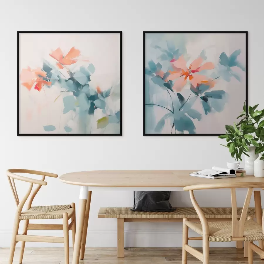 carta da parati Pittura astratta di imitazione di fiori nr. d00564