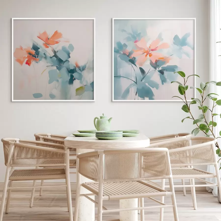 carta da parati Pittura astratta di imitazione di fiori nr. d00564