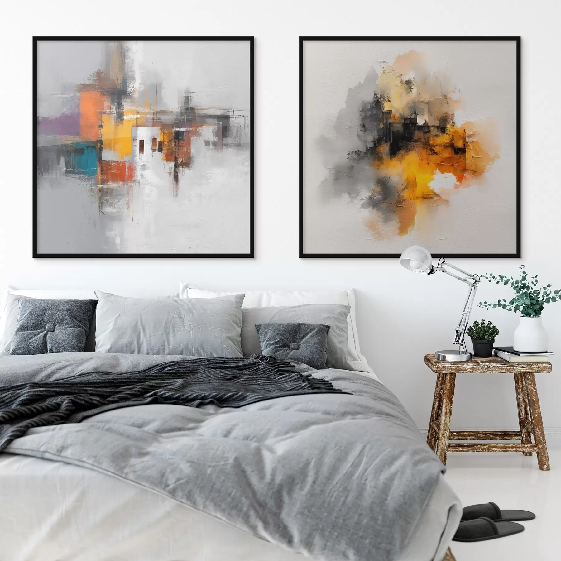 carta da parati Città espressiva: composizione artistica con colori contrastanti nr. d00566