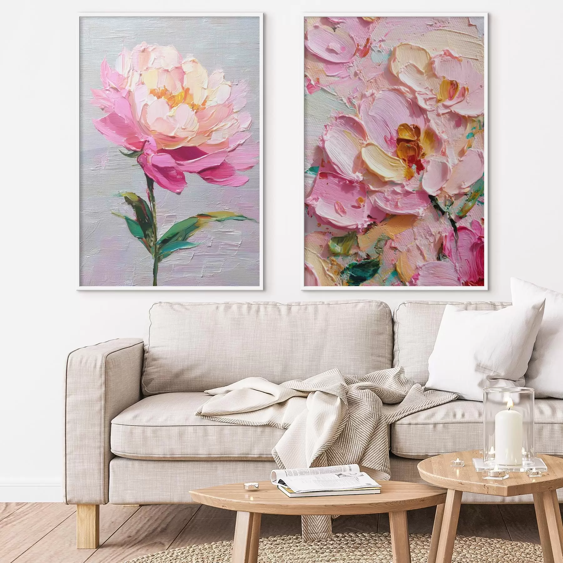 carta da parati Arte moderna con fiori rosa in tecnica volumetrica nr. d00572