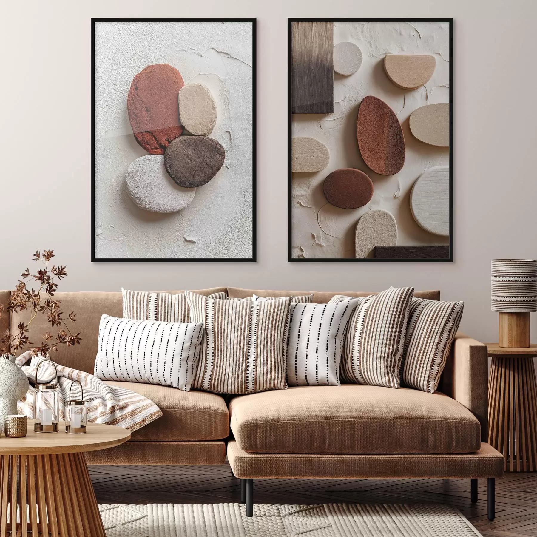 carta da parati Composizioni astratte con forme geometriche volumetriche su sfondo texturizzato nr. d00597