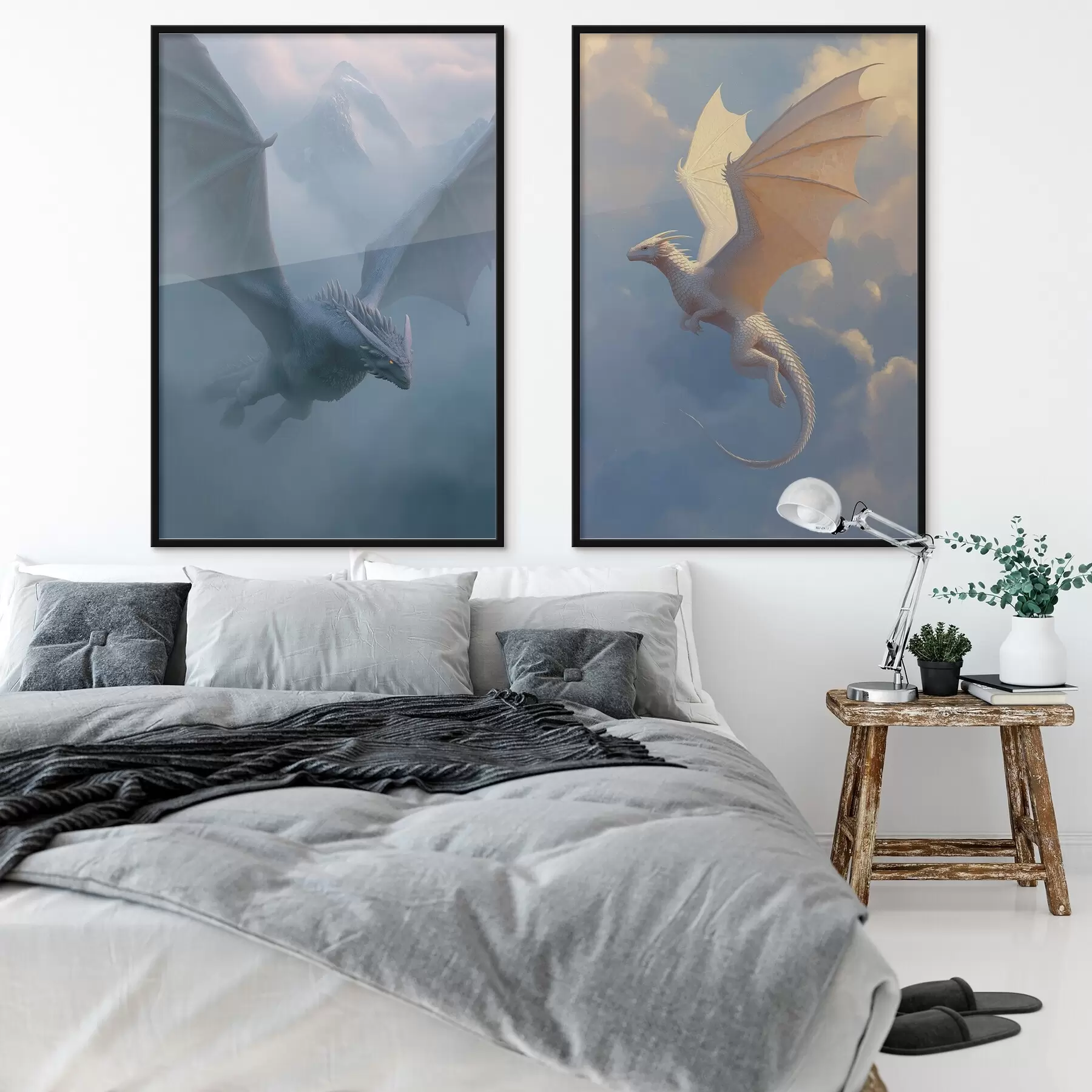 carta da parati Draghi nel cielo nr. d00600