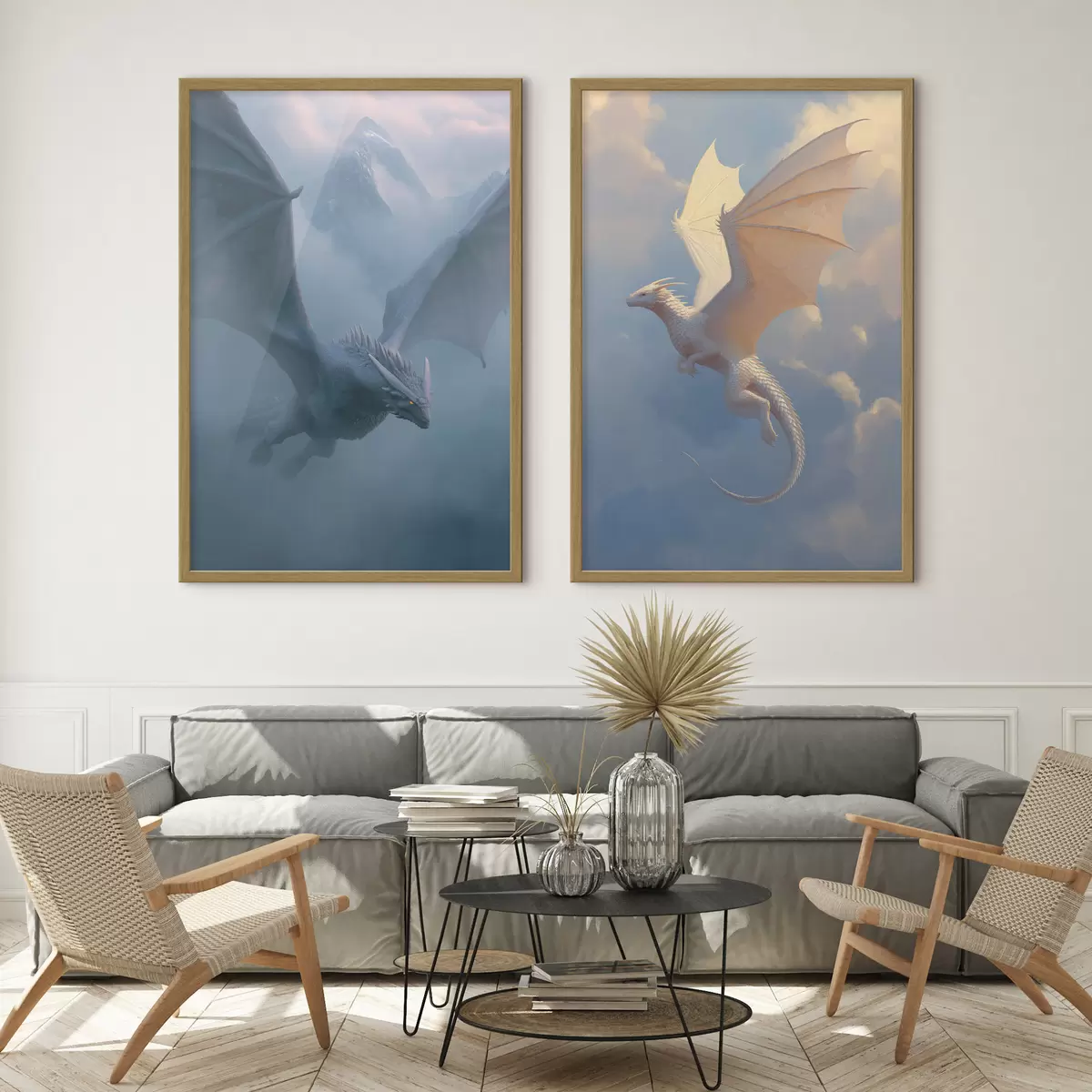 Poster Draghi nel cielo d00600