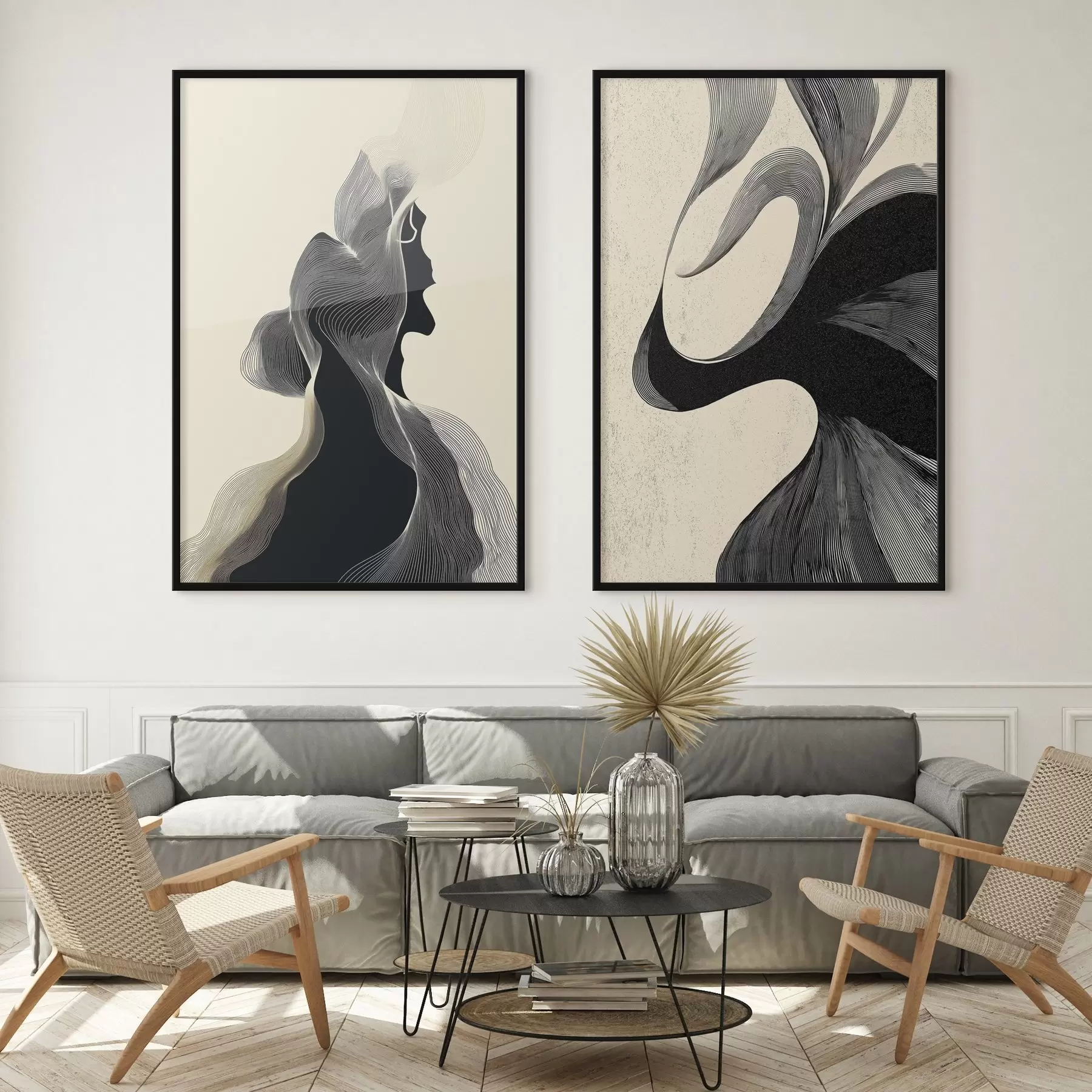 carta da parati Rilievo astratto ondulato con curve morbide nr. d00601