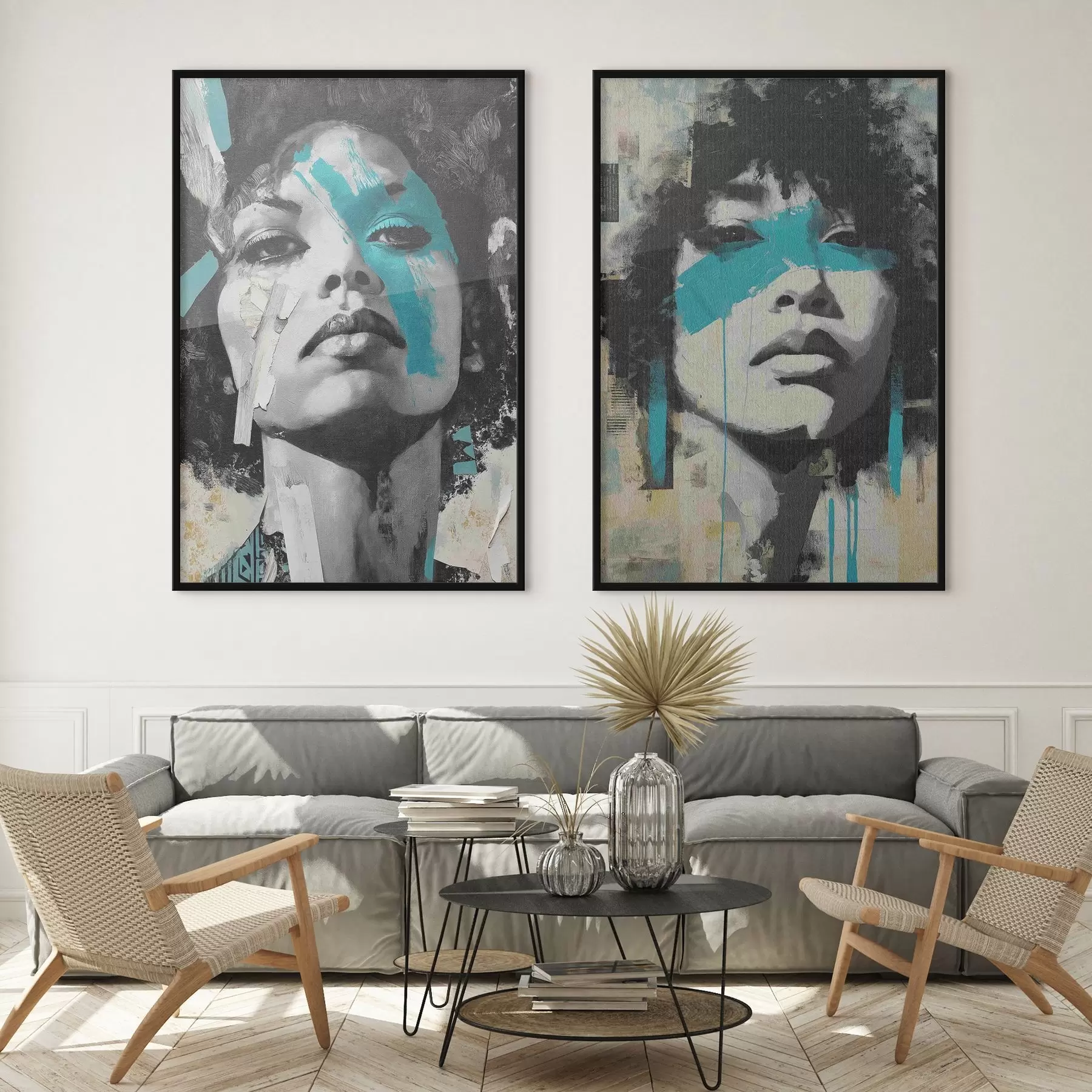 carta da parati Volto femminile astratto nr. d00602