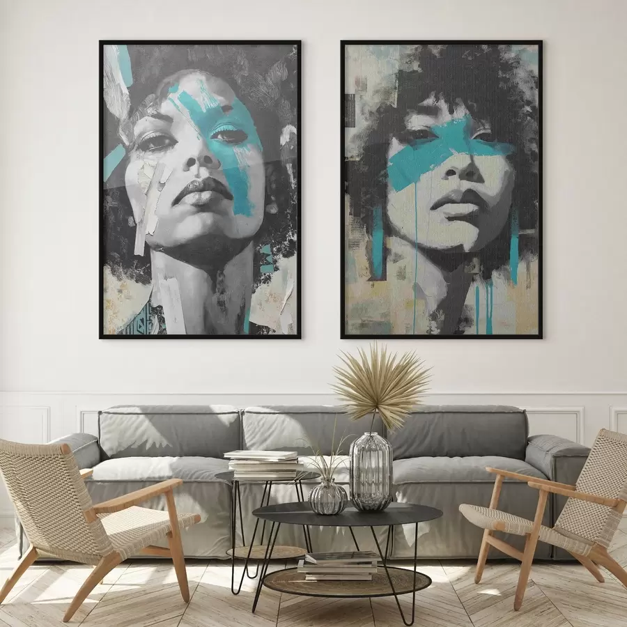 carta da parati Volto femminile astratto nr. d00602