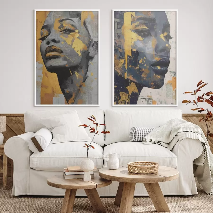 carta da parati Volto femminile astratto nr. d00603