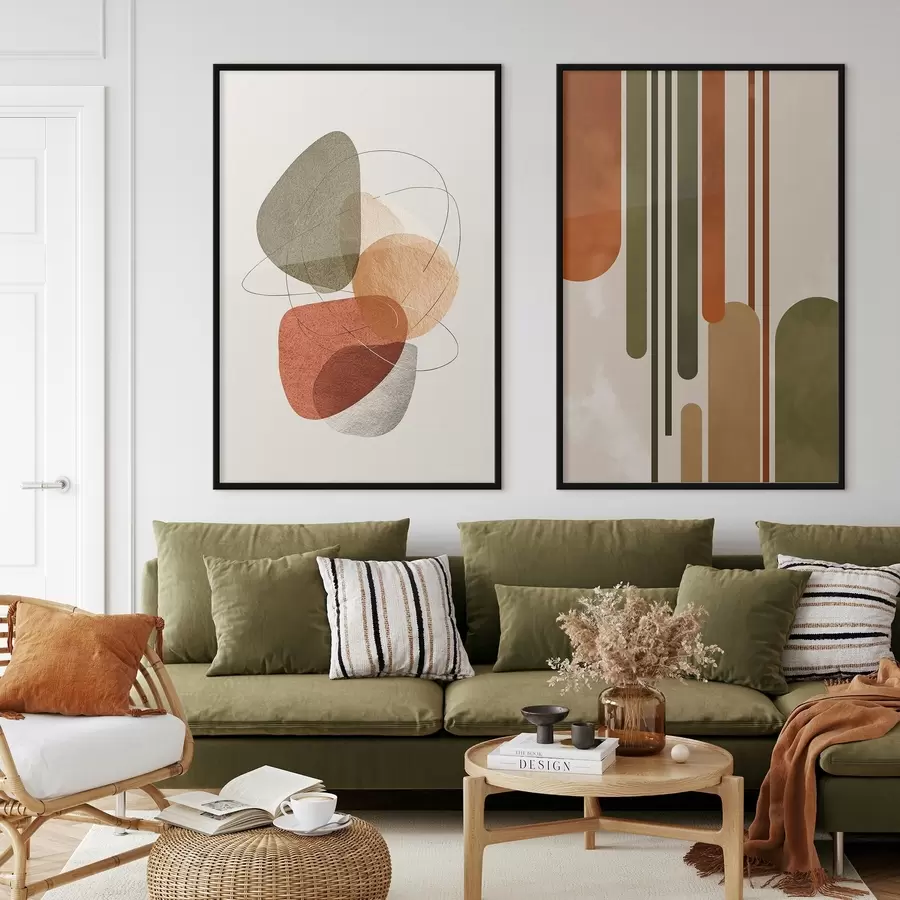 carta da parati Linee e cerchi di vari colori nr. d00608