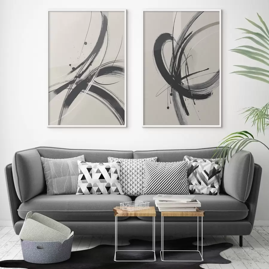 carta da parati Pennellate astratte e minimaliste nr. d00613