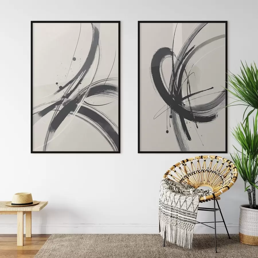 carta da parati Pennellate astratte e minimaliste nr. d00613