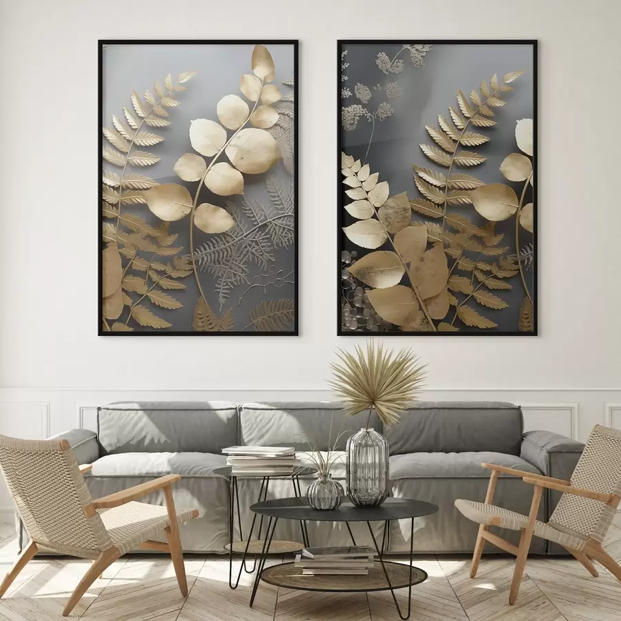 carta da parati Rami di felce e di eucalipto nr. d00615