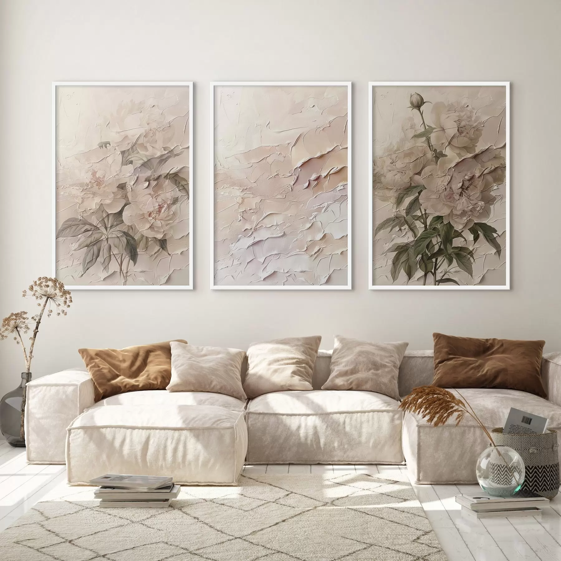 carta da parati Bouquet di peonie e effetto pennellata nr. d00616