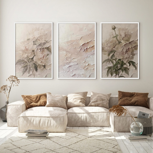 Bouquet di peonie e effetto pennellata