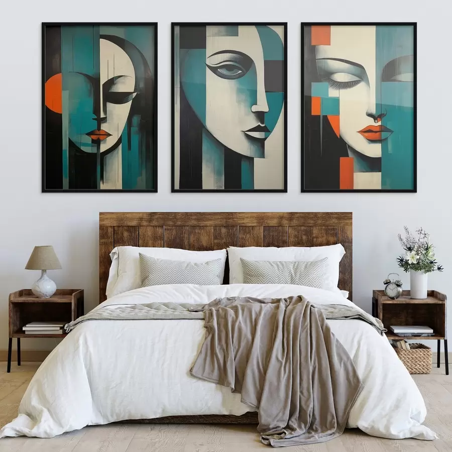 carta da parati Ritratti femminili astratti nr. d00621