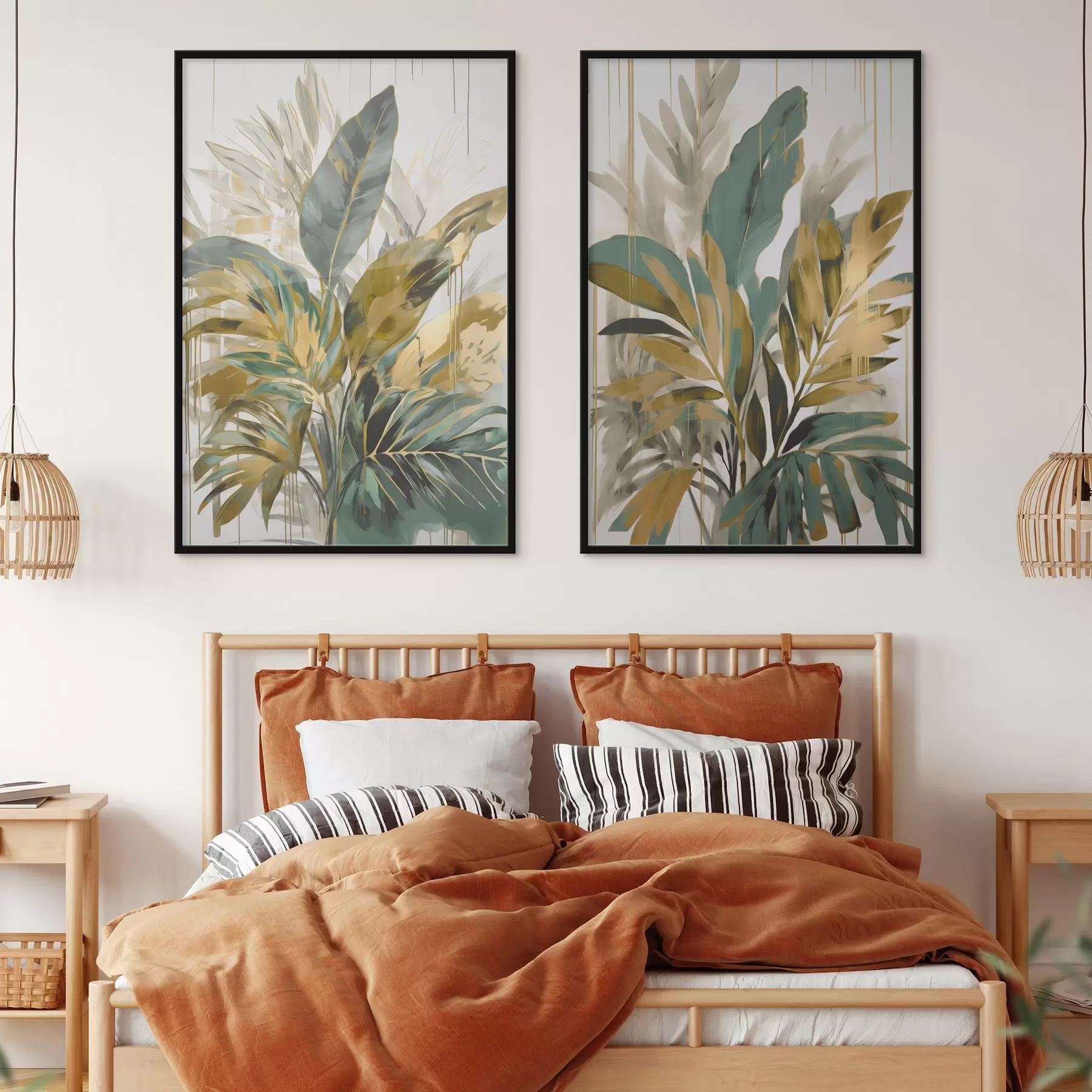 carta da parati Foglie tropicali astratte nr. d00671