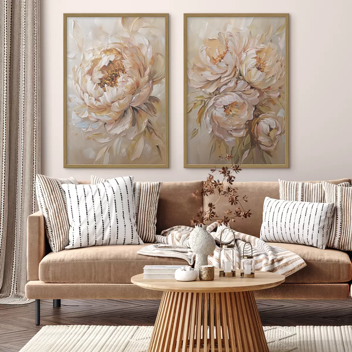 Poster Delicate peonie astratte d00673