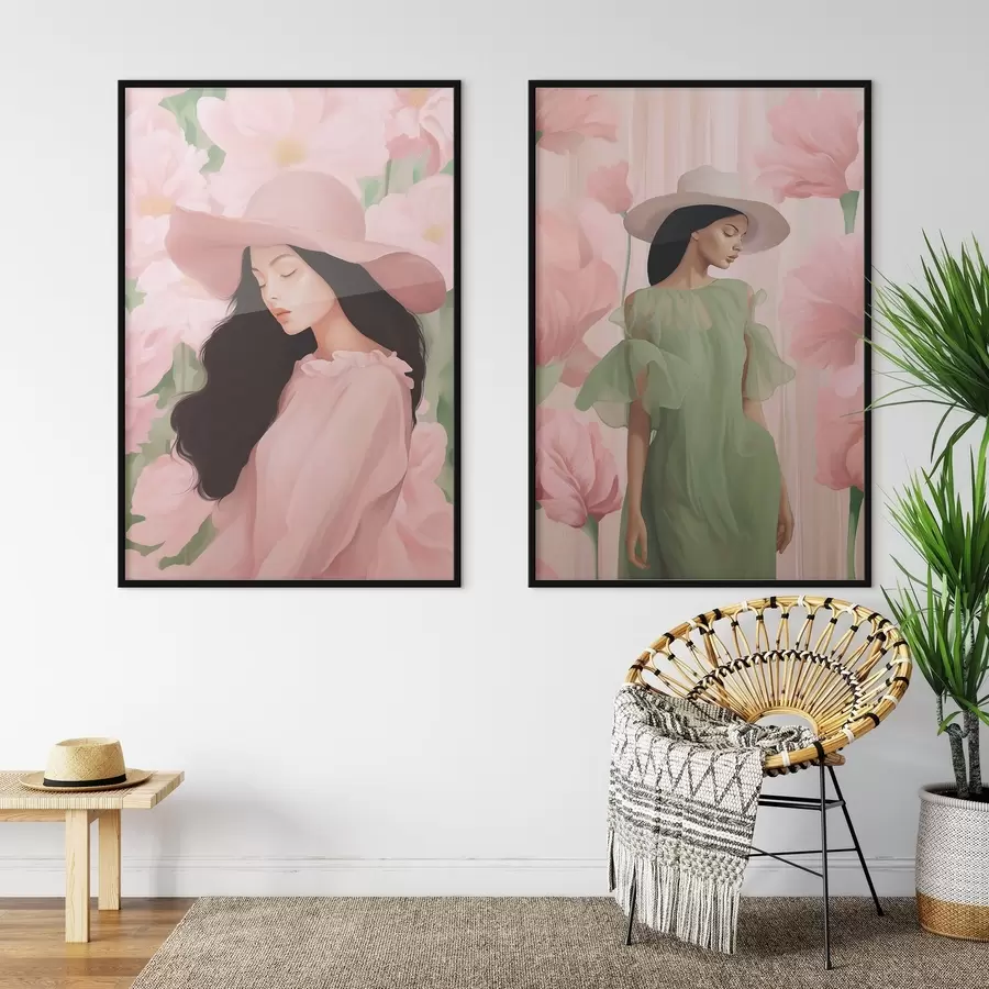 carta da parati Ragazza con cappello nr. d00678